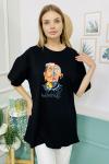 155446 Oversize Baskili Kisa Kol Tshirt